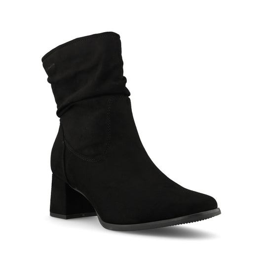 Tamaris Comfort Ladies 8-85301 Mid Heel Ankle Boot In Black