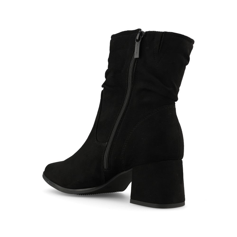 Tamaris Comfort Ladies 8-85301 Mid Heel Ankle Boot In Black