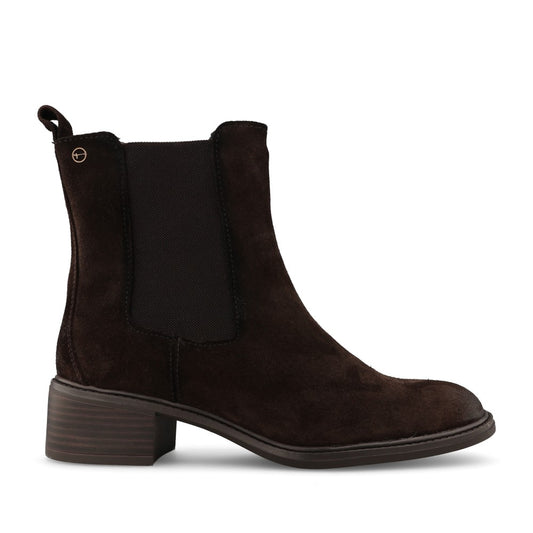 Tamaris Comfort Ladies 8-85311 Suede Ankle Boot In Mocha