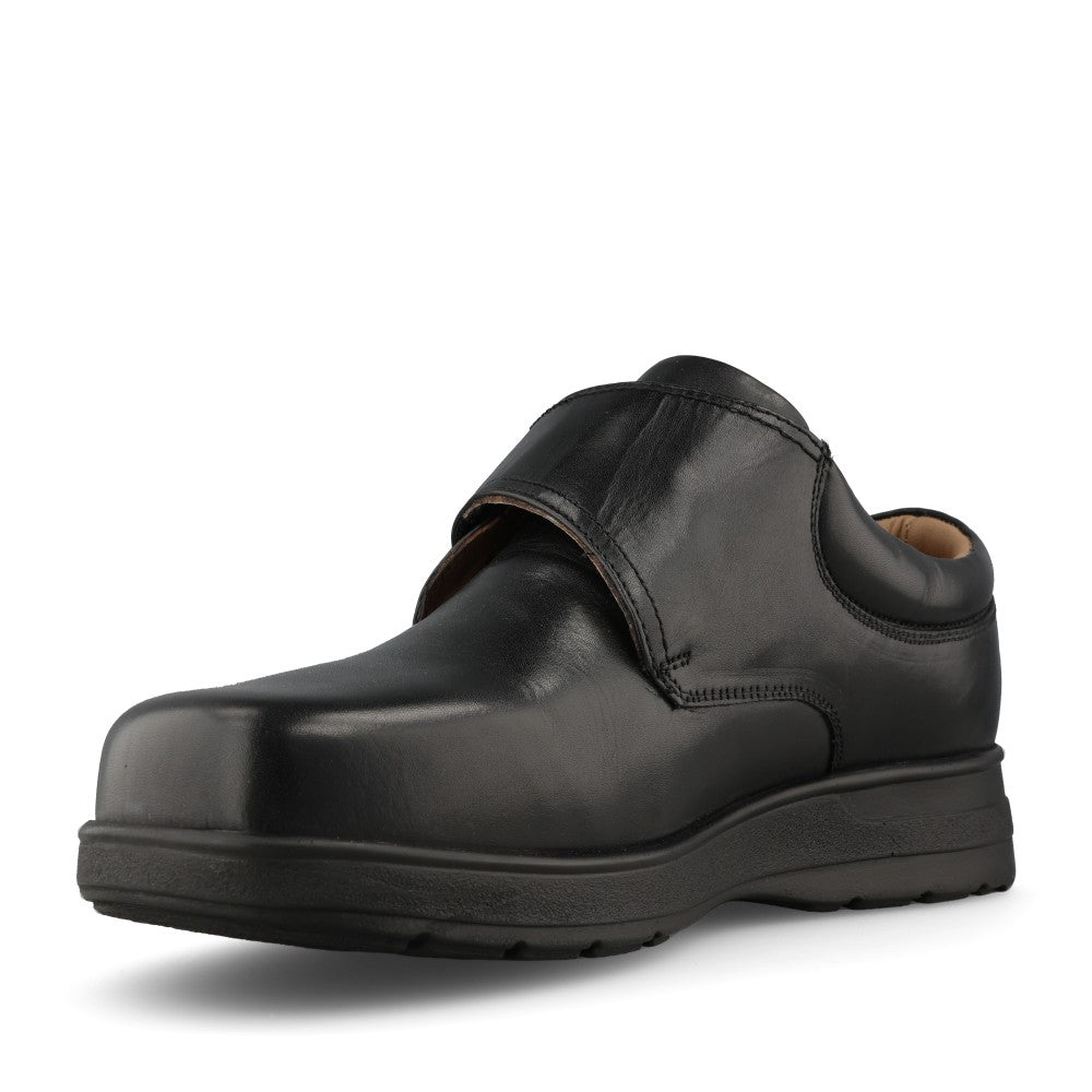 Mens Benny 80212A 6v Extra Wide Velcro Shoe In Black