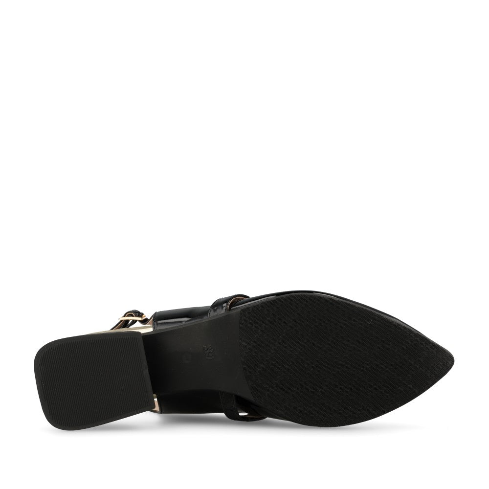 Emis Ladies 8424/F270o Sling Back Shoe In Black Patent