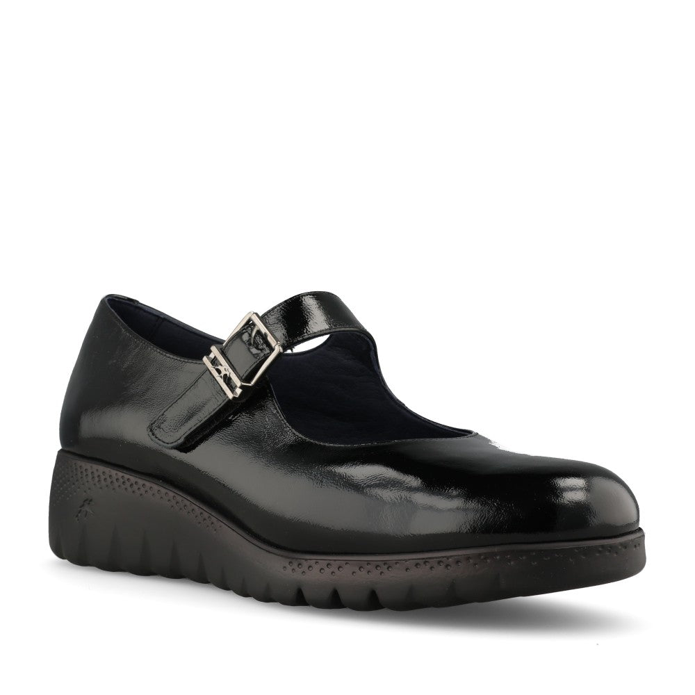 Fluchos Ladies F2247 Wedge Shoe In Black