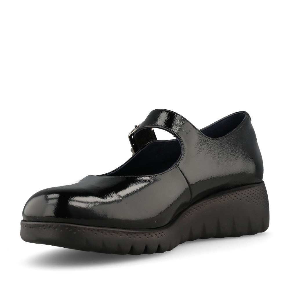 Fluchos Ladies F2247 Wedge Shoe In Black