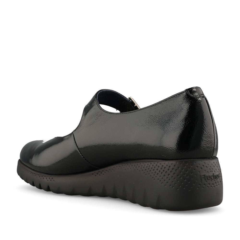 Fluchos Ladies F2247 Wedge Shoe In Black