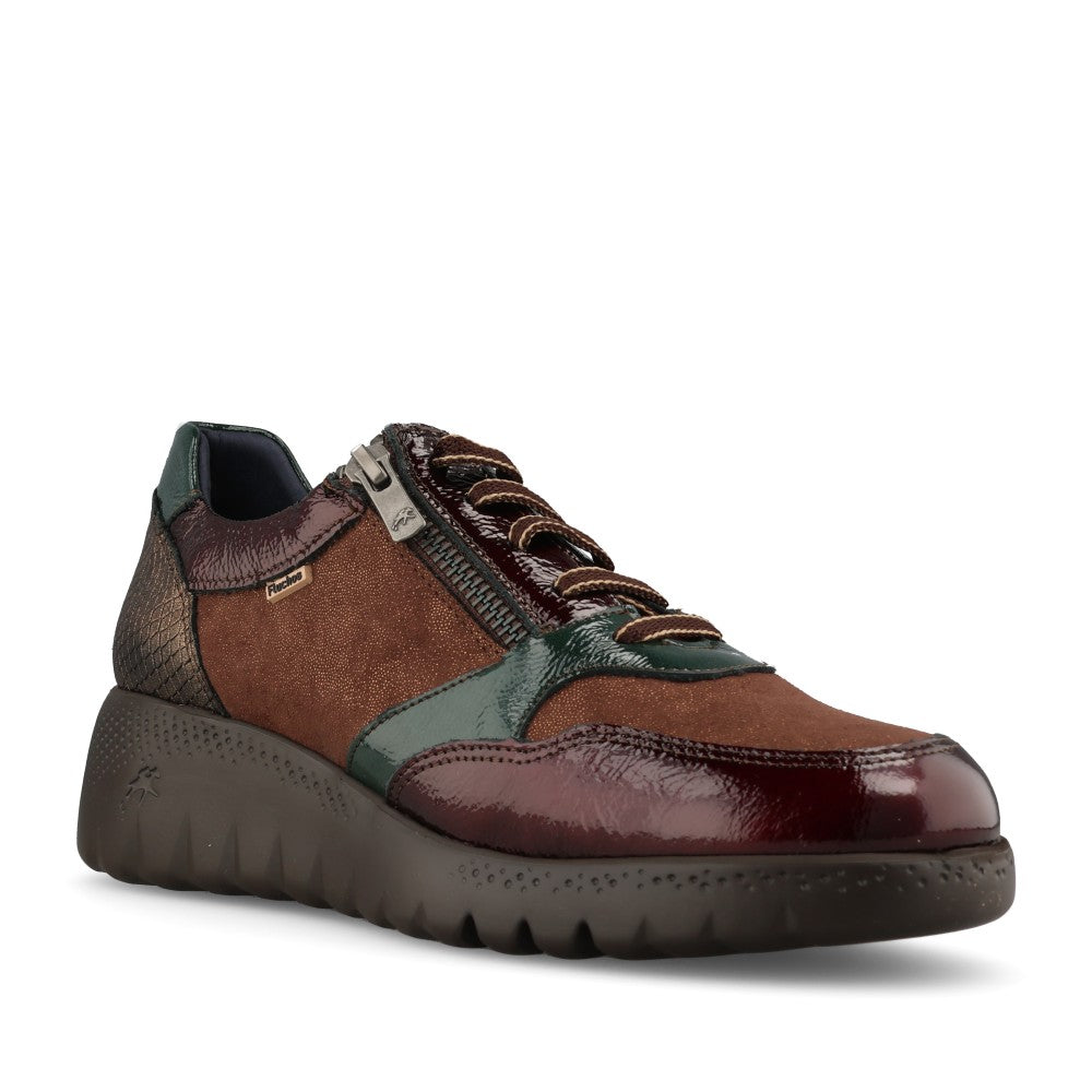 Fluchos Ladies F2248 Wedge Shoe In Brown