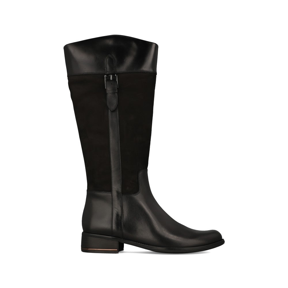 Caprice Ladies 9-25519 Leather Knee High Boot In Black