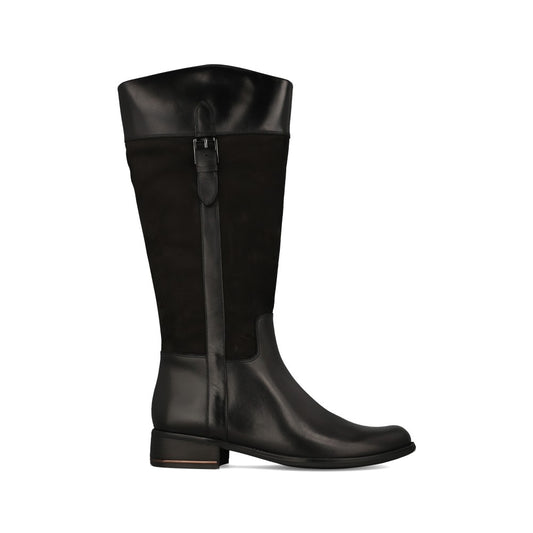 Caprice Ladies 9-25519 Leather Knee High Boot In Black