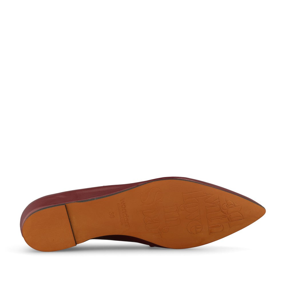 Wonders Ladies A-3840 Mary Jane Flats In Vino Leather
