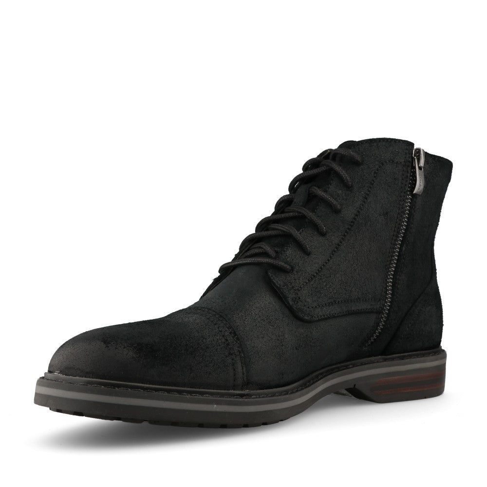 Clarks Mens Aldwin2 Cap Suede G-fit Boot In Black Suede