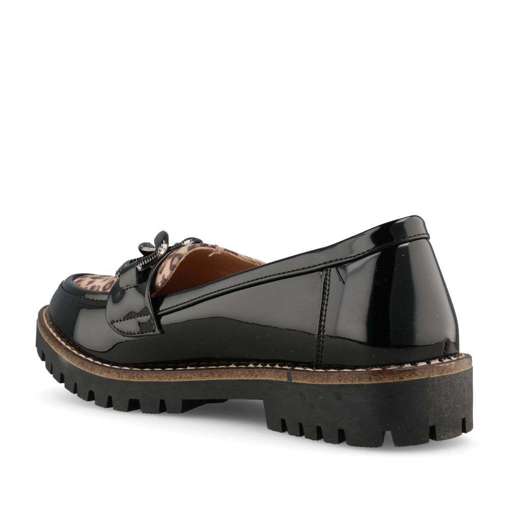 Shoes By Emma Ladies Bombay Shoe In Black Patent/Leopard