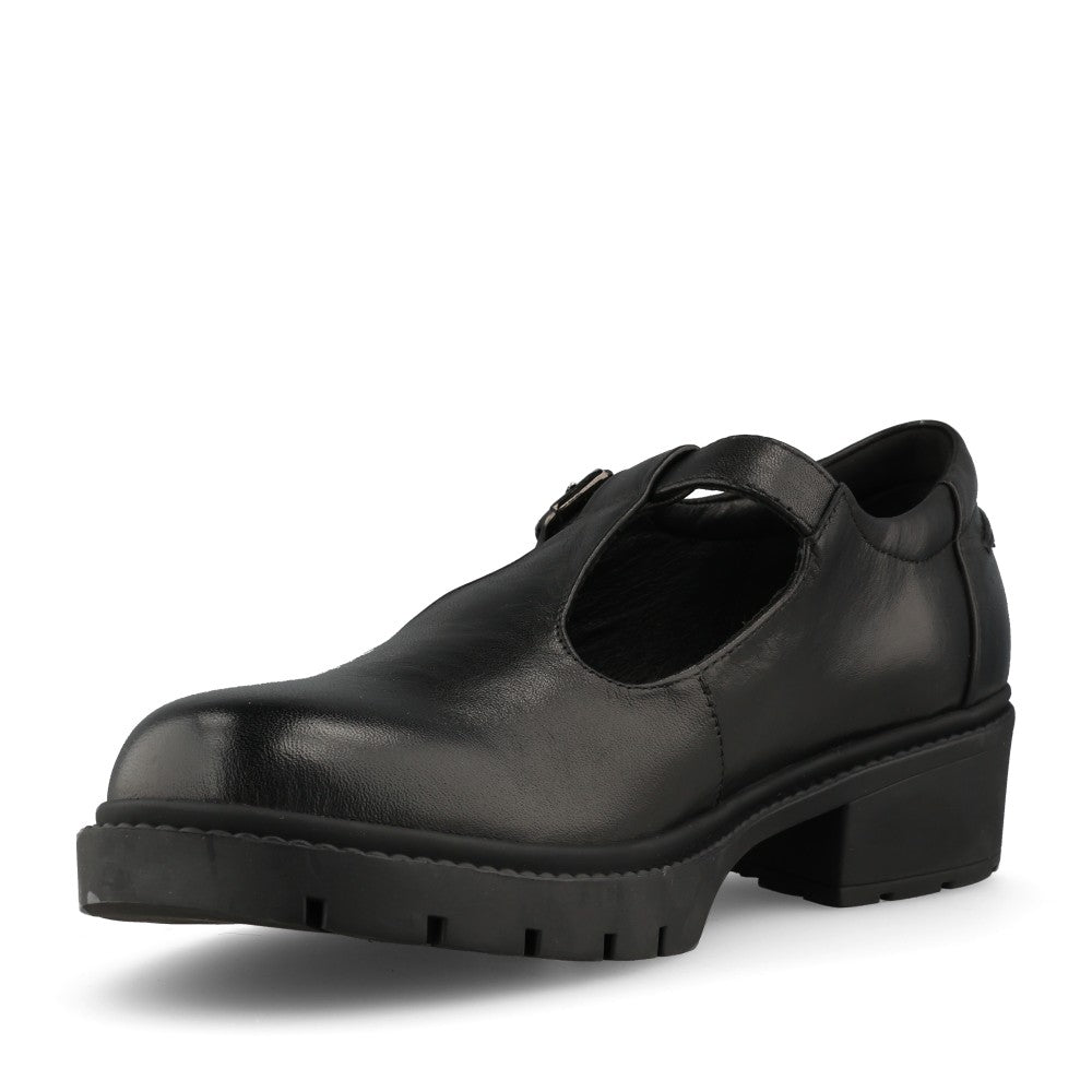 Girls Brunel T-bar Shoe In Black