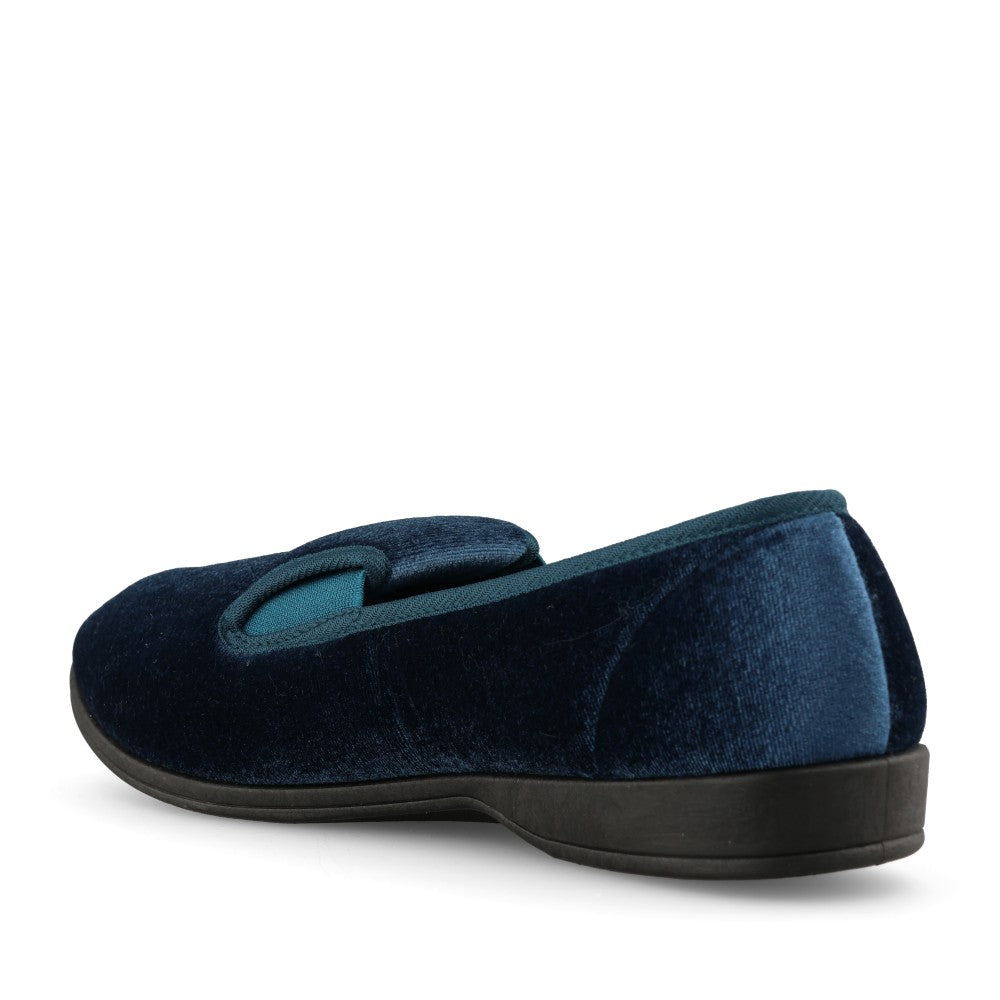 Ladies Cherish Full Slipper In Navy/Blue