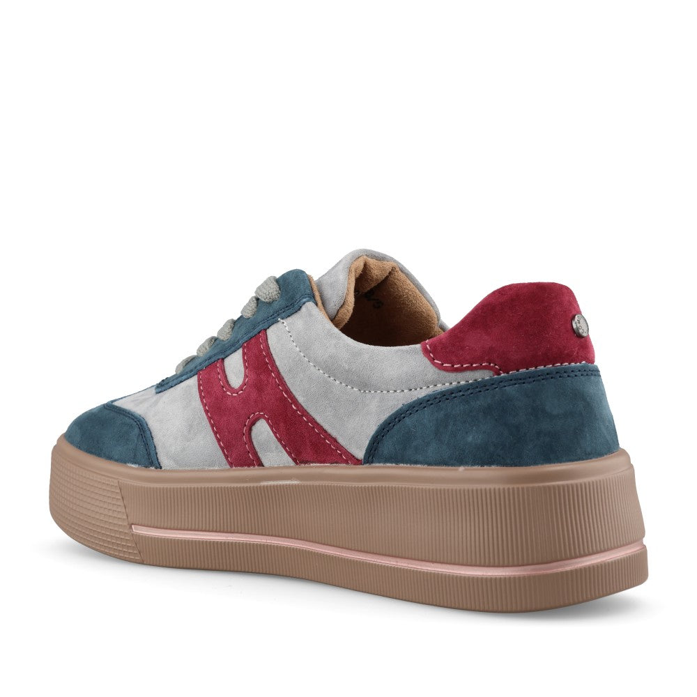 Ladies Patrizio Como Cremona Trainer in Blu Gris