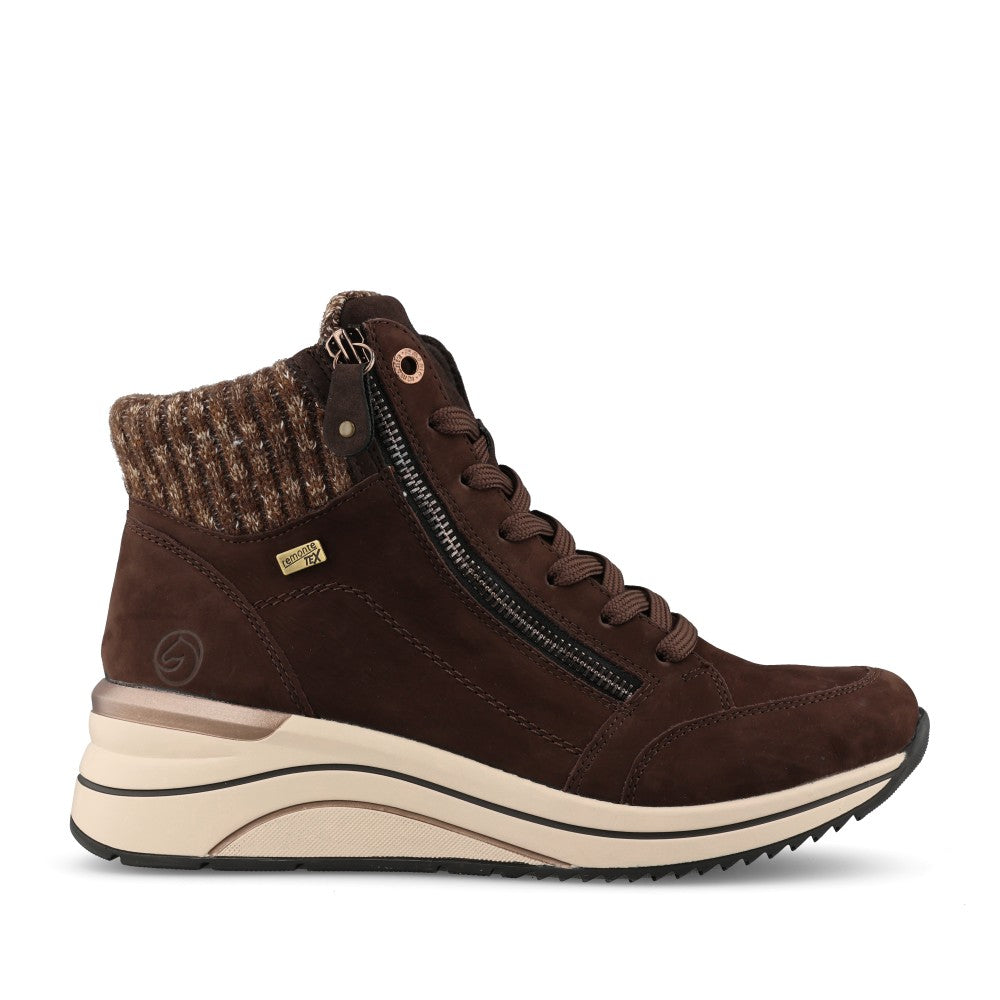 Remonte Ladies D0T77 Lace Boot In Brown