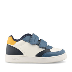 Geox Boys Eclyper B555LA Trainer In White and Blue Multi