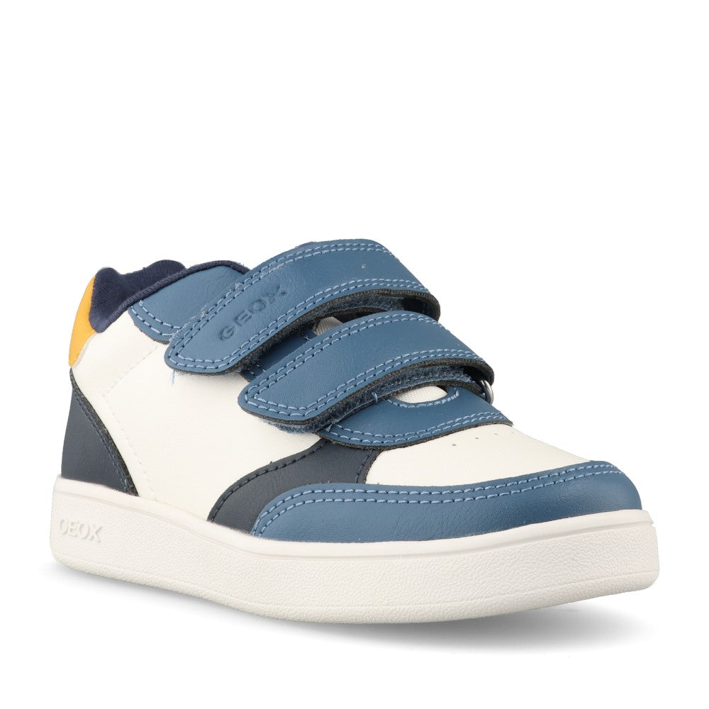 Geox Boys Eclyper B555LA Trainer In White and Blue Multi