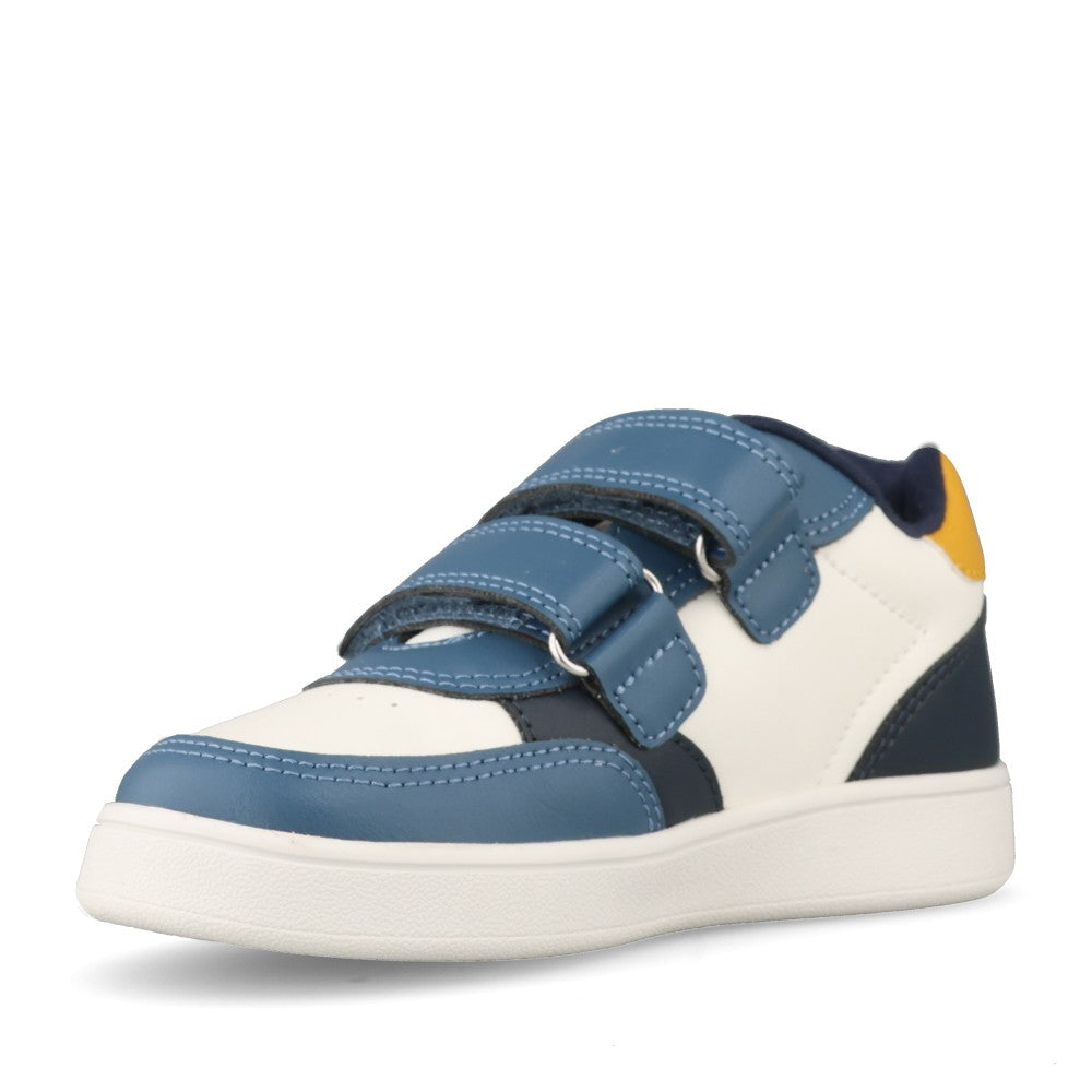 Geox Boys Eclyper B555LA Trainer In White and Blue Multi