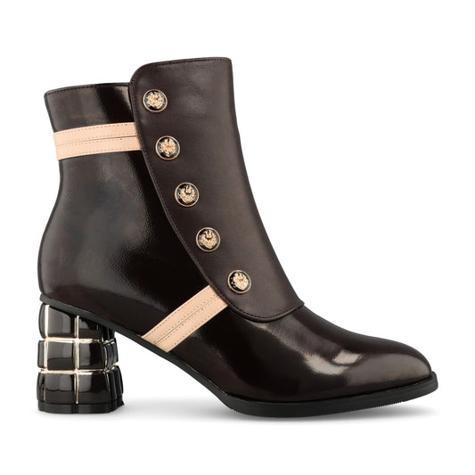 Redz Ladies F3051 Ankle Boot In Brown