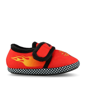 Clarks Boys Fluffy Snug T G-Fit Slipper in Red