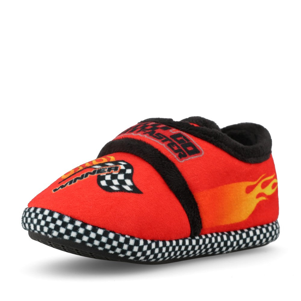 Clarks Boys Fluffy Snug T G-Fit Slipper in Red
