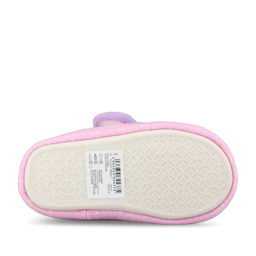 Clarks Girls Fluffy Snug T G-Fit Slipper in Pink