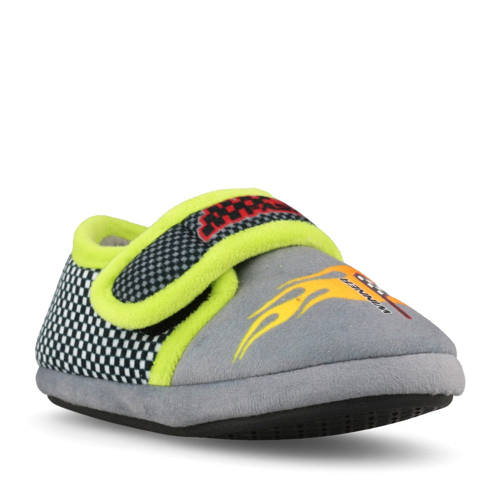 Clarks Boys Fluffy Snug T G-Fit Slipper in Grey
