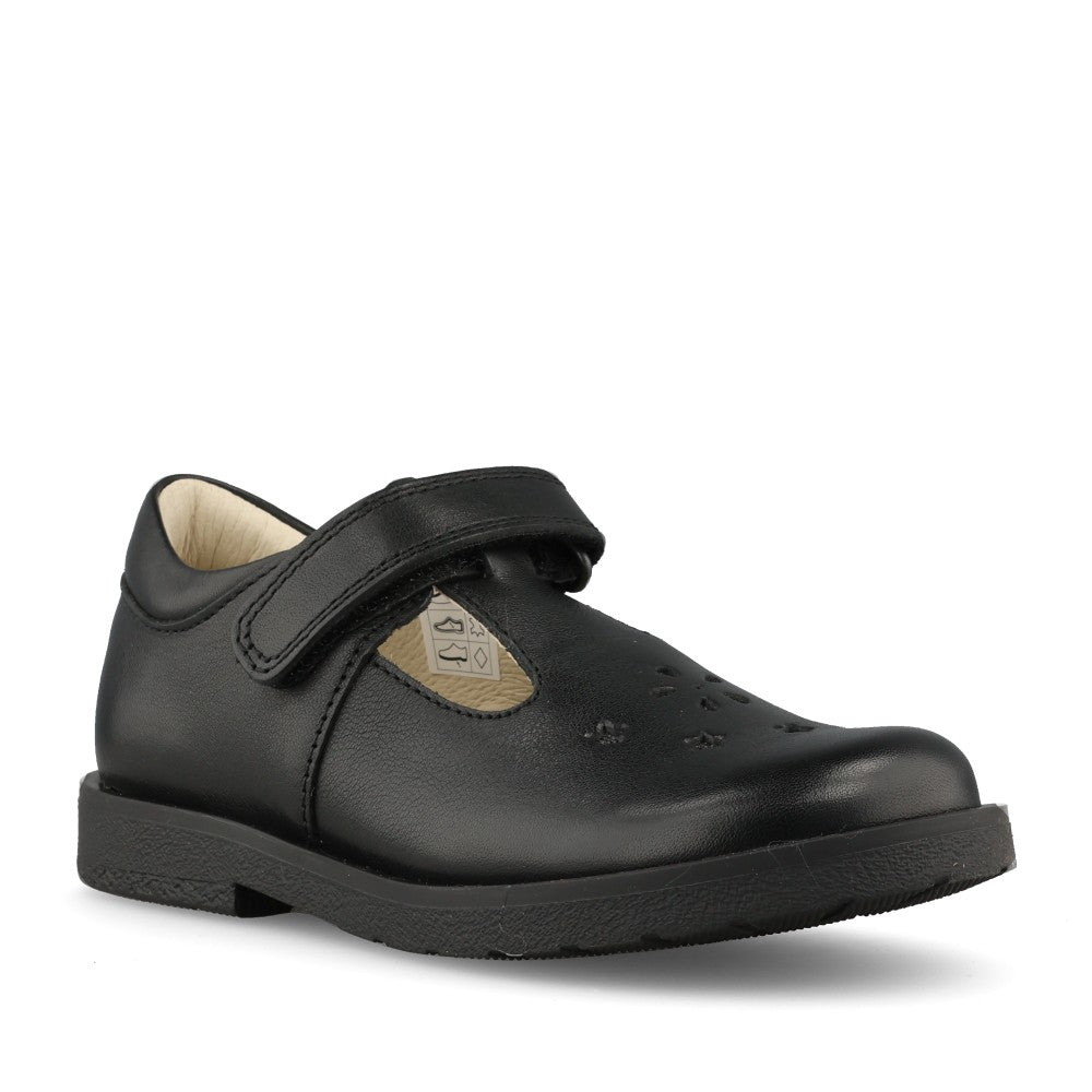 Froddo Girls G3140186 Evia T Bar in Black Leather