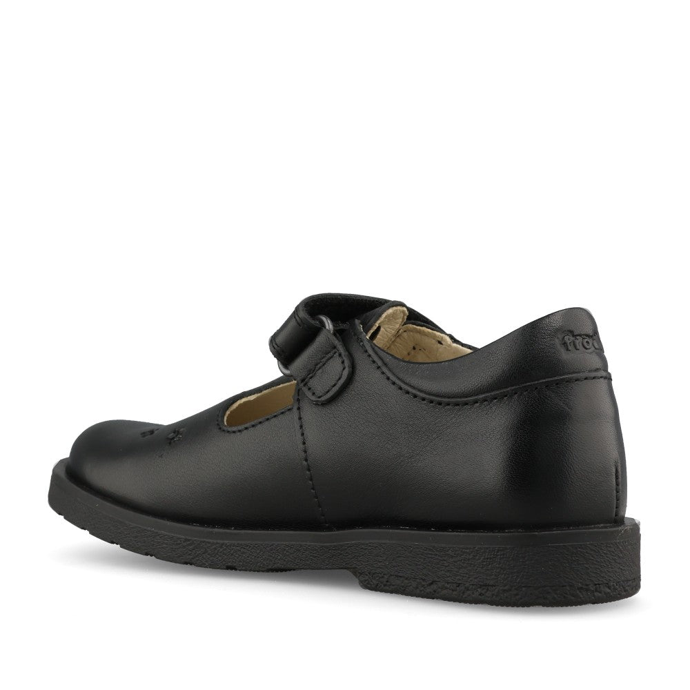 Froddo Girls G3140186 Evia T Bar in Black Leather