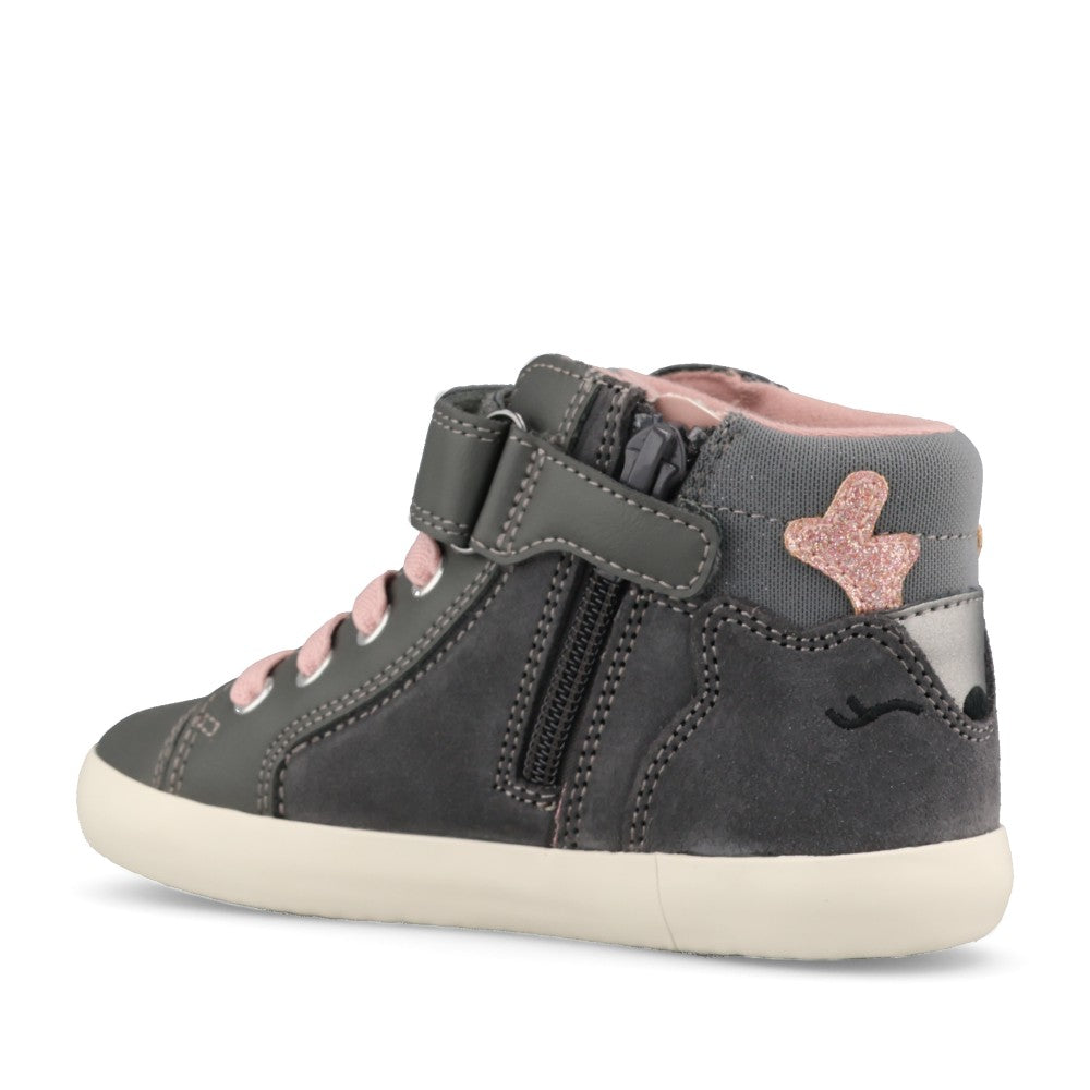 Geox Girls Gisli B661MA Ankle Boot In Dark Grey