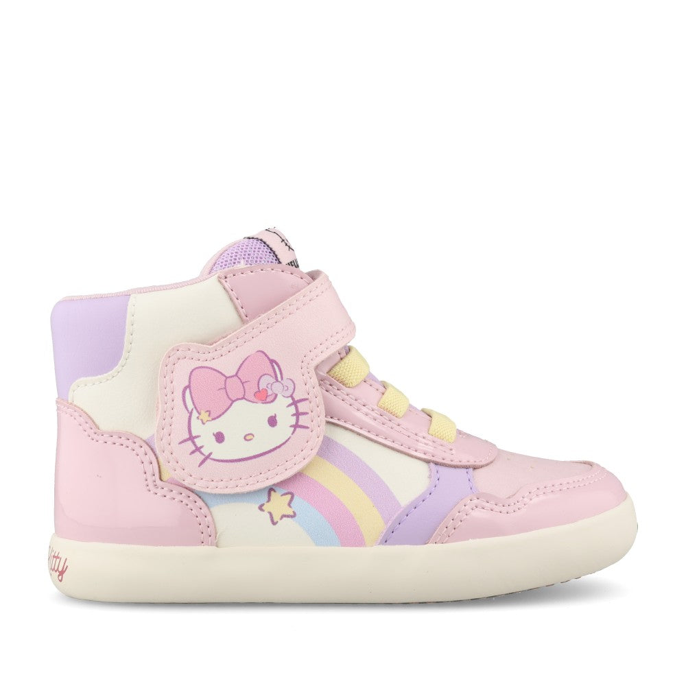 Geox Girls Gisli B661MC Trainer In White Multi