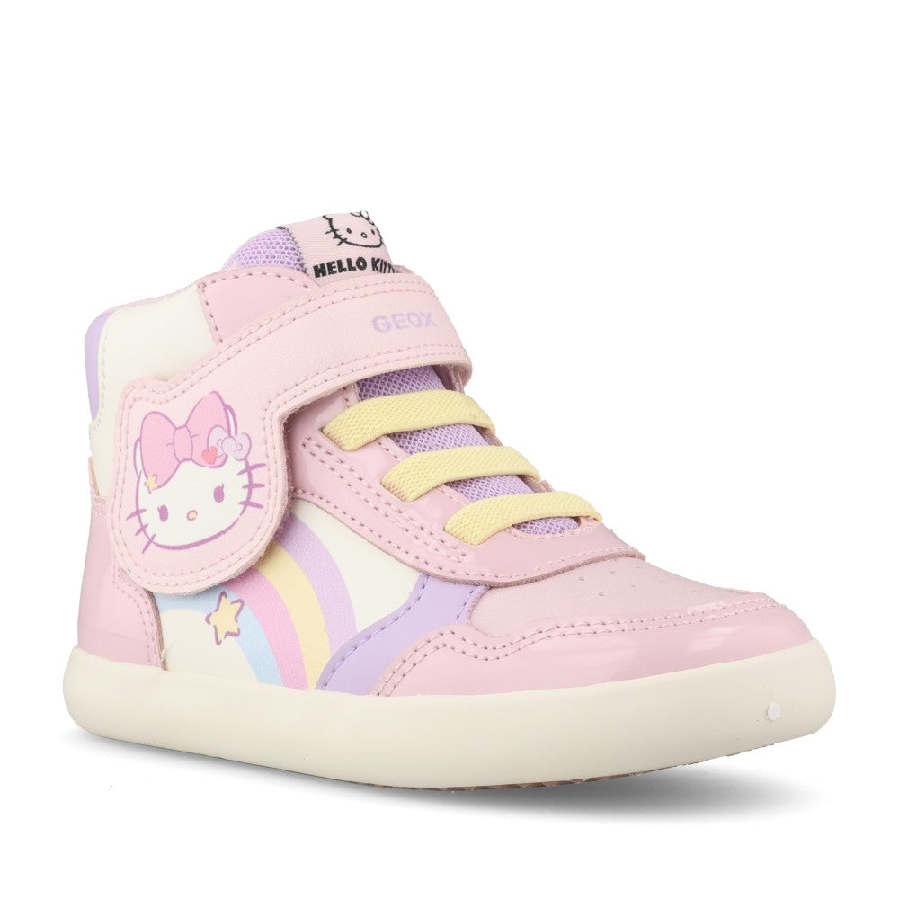 Geox Girls Gisli B661MC Trainer In White Multi