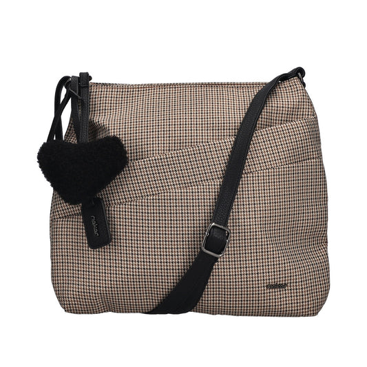 Rieker Ladies H1005 Handbag With Zipper In Beige