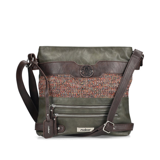 Rieker Ladies H1346 Handbag With Zipper In Green