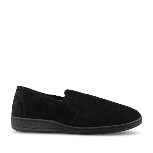 Mens Harry Wide Fitting Slipper In Black