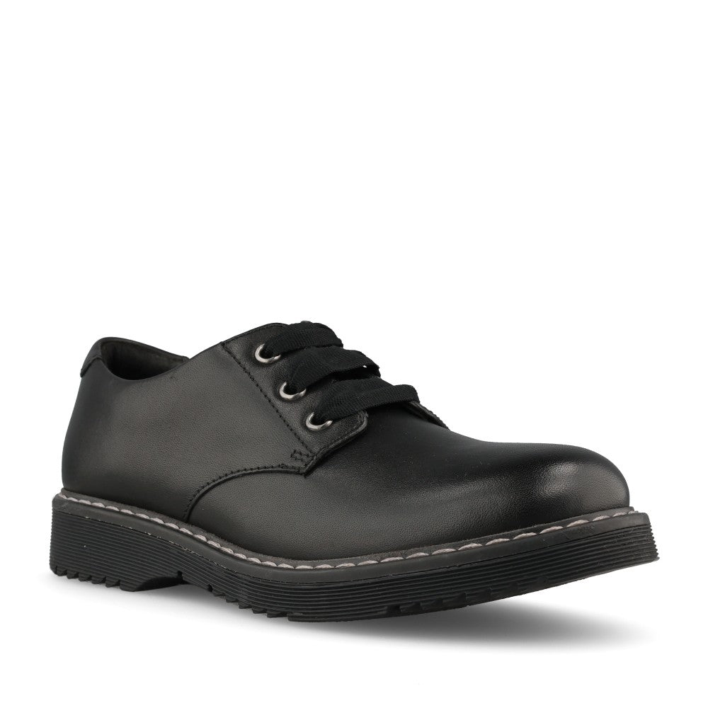 Start Rite Girls Impact Chunky Brogue W-Fit in Black Leather