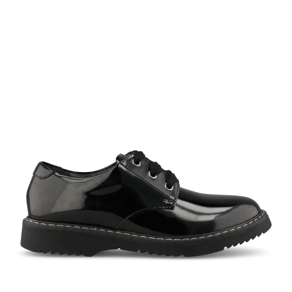 Start Rite Girls Impact Chunky Brogue M-FIT in Black Patent