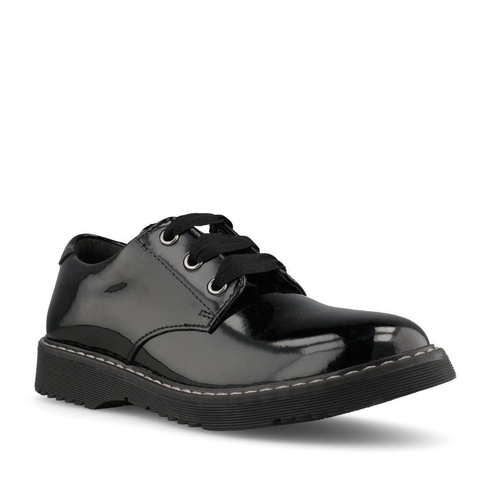 Start Rite Girls Impact Chunky Brogue M-FIT in Black Patent