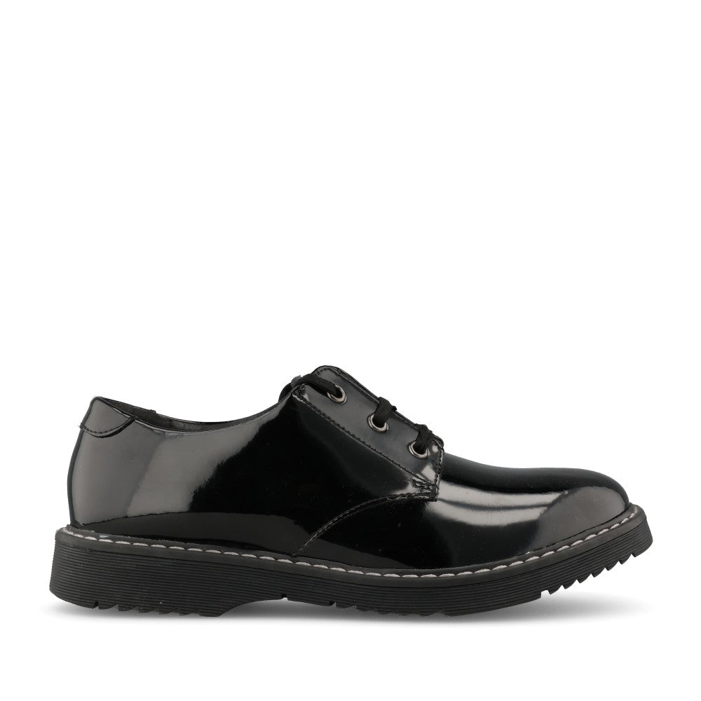 Start Rite Girls Impact Chunky Brogue W-Fit in Black Patent
