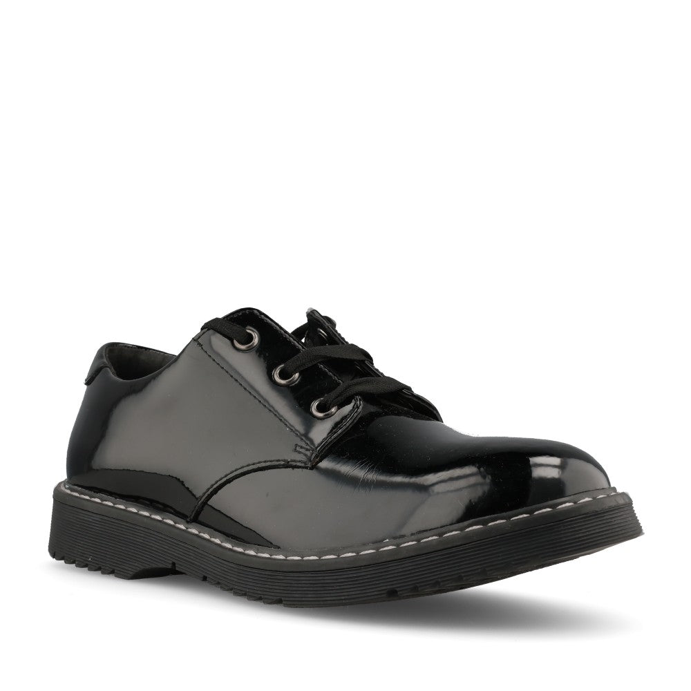 Start Rite Girls Impact Chunky Brogue W-Fit in Black Patent