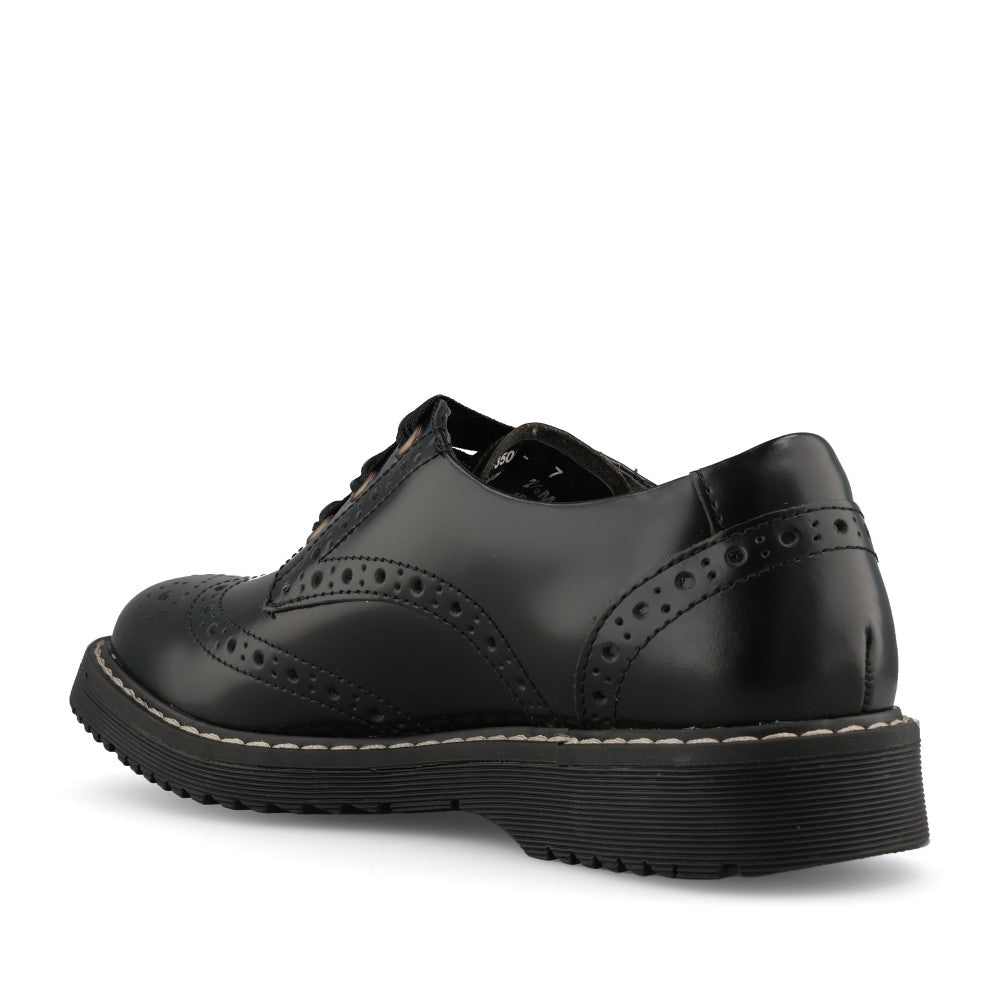 Start Rite Girls Impulsive Chunky Brogue M-FIT in Black Leather