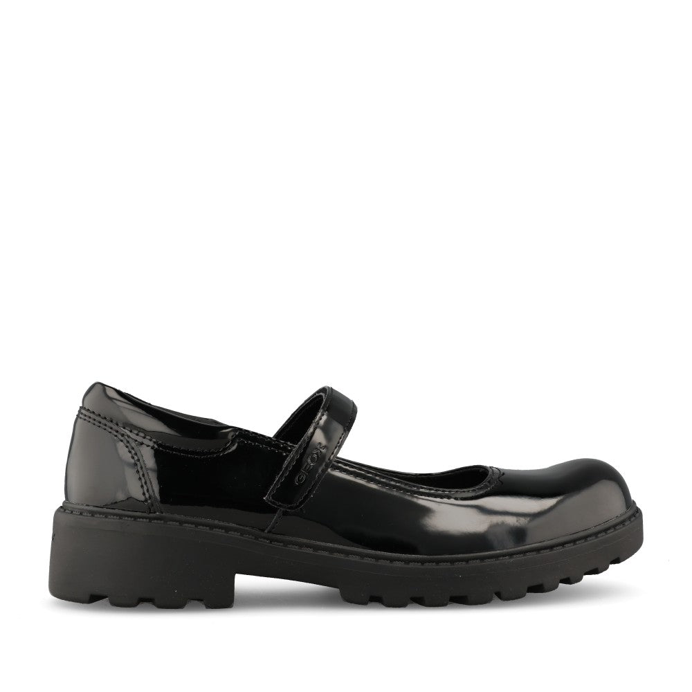 Geox Girls J6420P Casey Mary Jane in Black Patent
