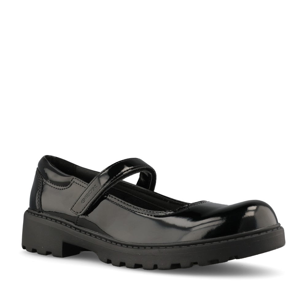 Geox Girls J6420P Casey Mary Jane in Black Patent