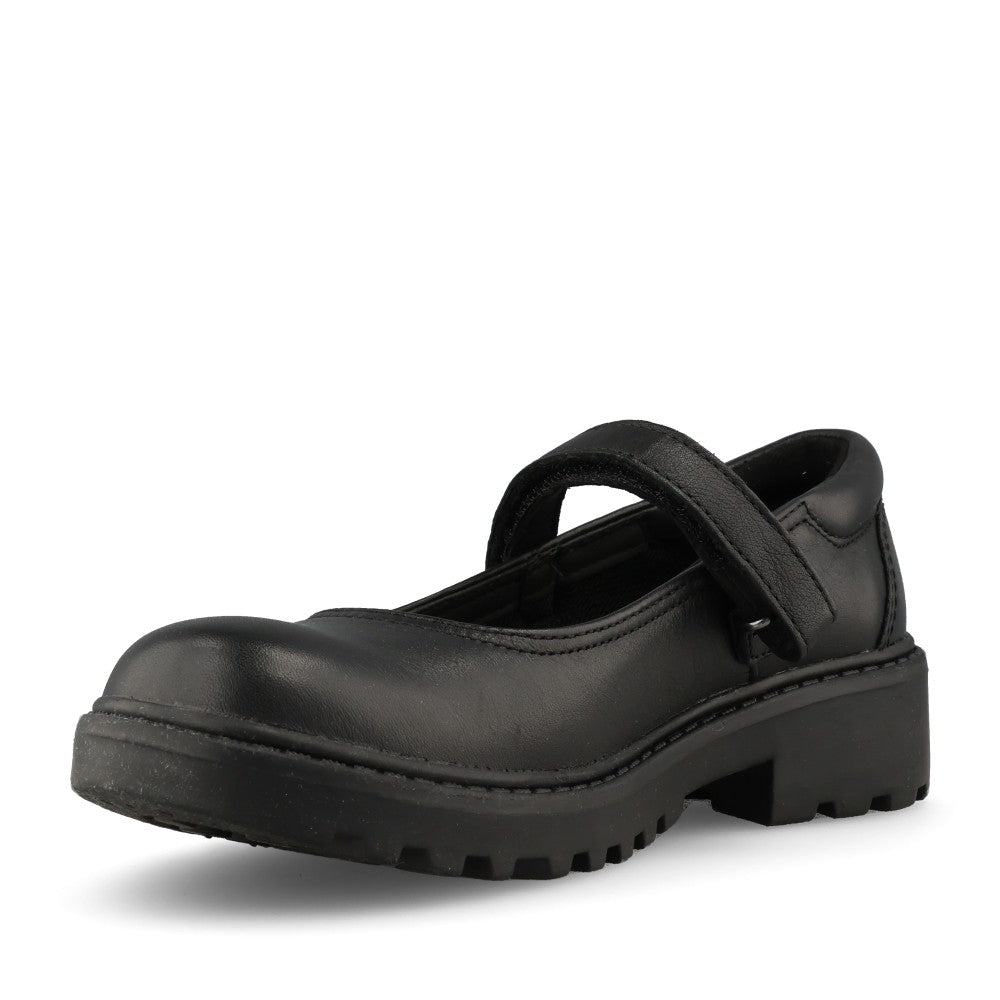 Geox Girls J6420P Casey Mary Jane in Black Leather