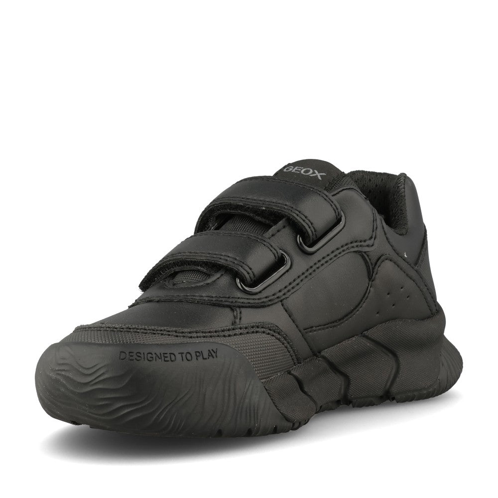 Geox Boys J66NMA Flexyper Pro Velcro Shoe in Black