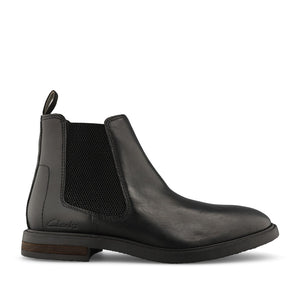 Clarks Mens Jaxen Easy Leather G-fit Boot In Black