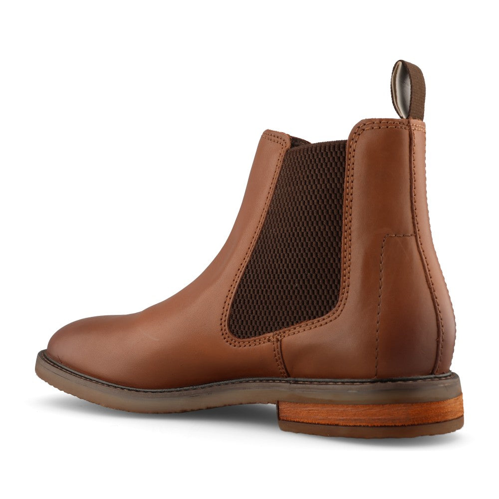 Clarks Mens Jaxen Easy Leather G-fit Boot In Dark Tan
