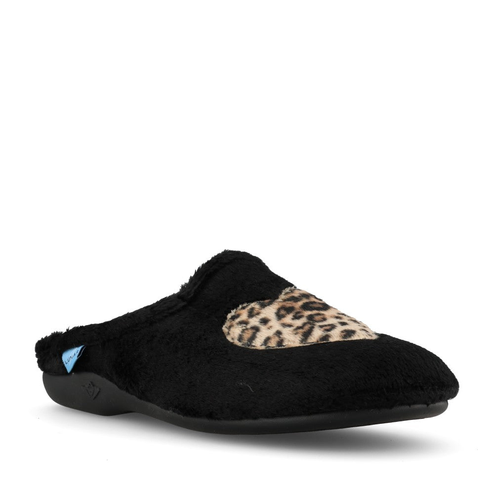 Lunar Ladies Buffy KLA256 Slipper In Black