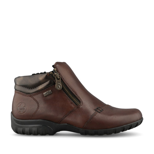 Rieker Ladies L4655-27 Ankle Boot In Brown