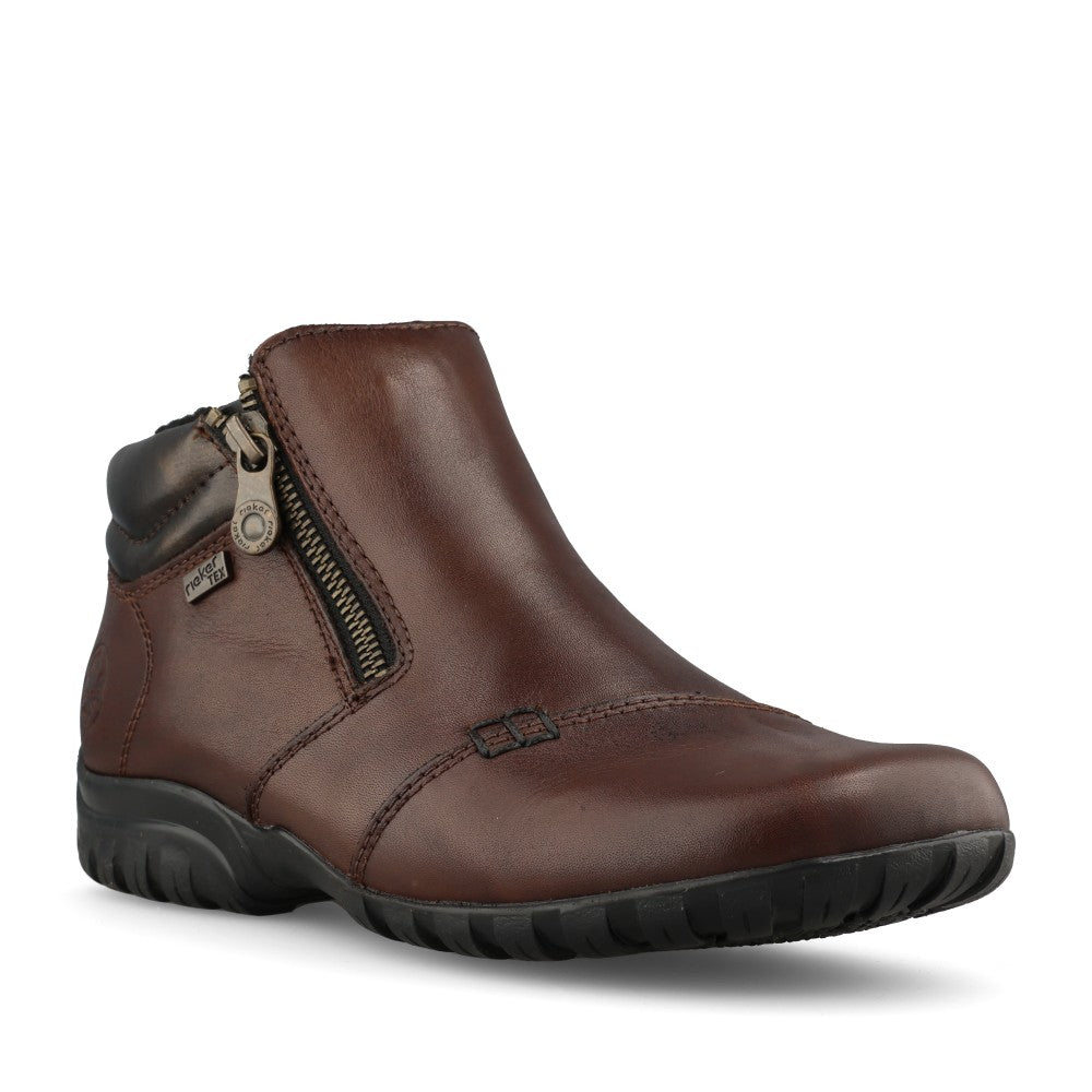 Rieker Ladies L4655-27 Ankle Boot In Brown