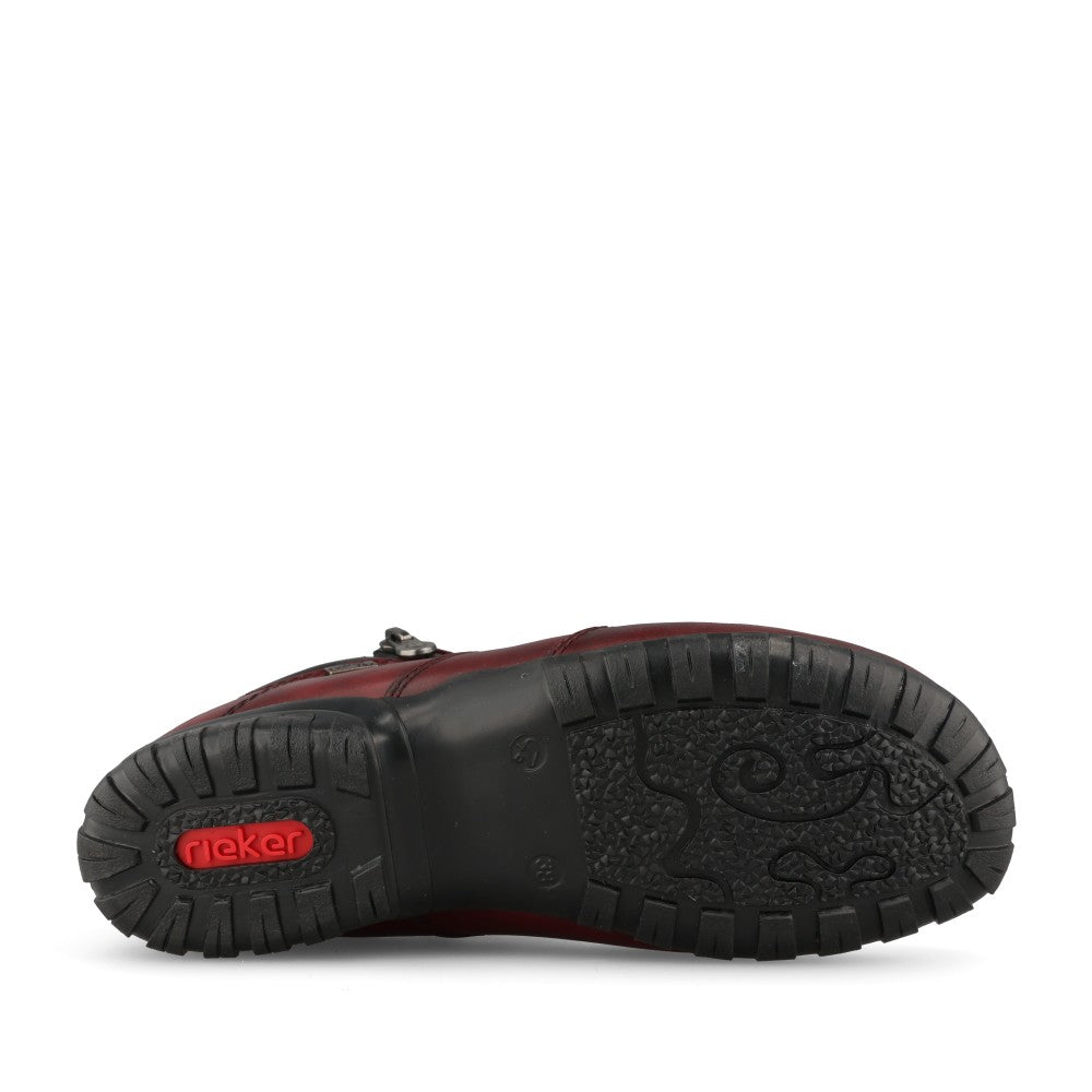 Rieker Ladies L4655 Ankle Boot In Red